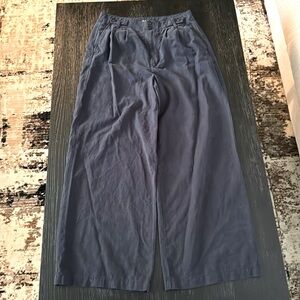 Madewell Navy Harlow Wide-Leg Pant